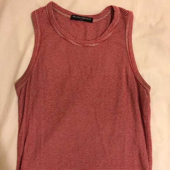 Red and white striped crop top-VERY LIGHTLY WORN - Picture 3 of 4